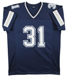 George Teague "Defend The Star" Signed Navy Blue Pro Style Jersey BAS Witnessed