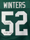 Packers Super Bowl Center FRANK WINTERS Signed Custom Replica Green Jersey AUTO