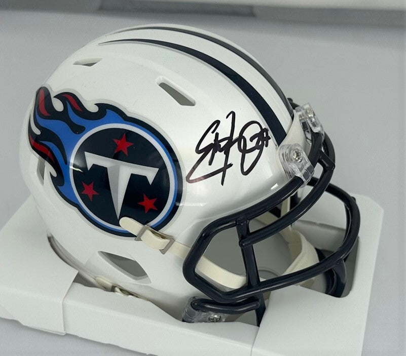 Titans EDDIE GEORGE Signed Riddell Tennessee Speed Mini Helmet AUTO ...