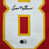 Autographed/Signed Emmitt Thomas Kansas City Red Football Jersey BAS COA