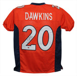 Brian Dawkins Autographed/Signed Pro Style Orange XL Jersey Beckett 38822