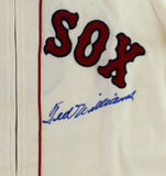 Ted Williams Signed Boston Red Sox Mitchell and Ness Creamy White MLB Jersey