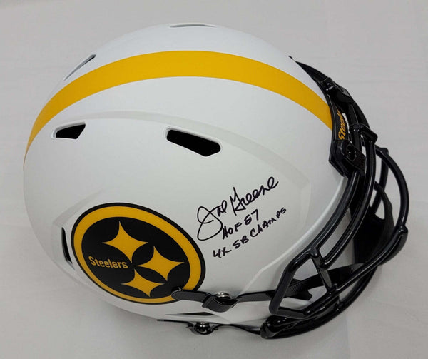 Joe Greene Signed Steelers Lunar Eclipse Helmet W/HOF 87 & 4X SB Champs Beckett