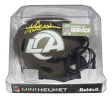 Kurt Warner Autographed/Signed St. Louis Rams Salute Mini BAS 40379