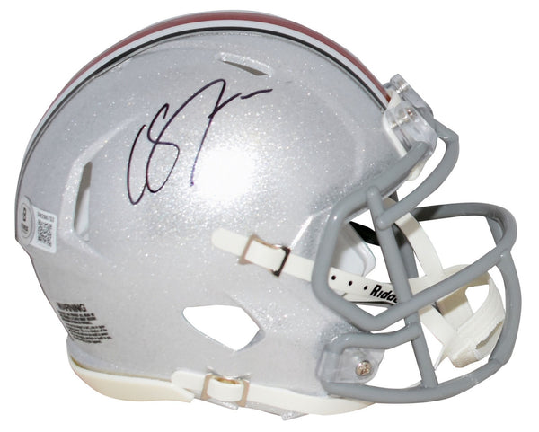 CADE STOVER AUTOGRAPHED OHIO STATE BUCKEYES SPEED MINI HELMET BECKETT