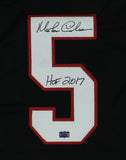 Morten Andersen Signed Atlanta Custom Black Jersey With "HOF 2017" Inscription