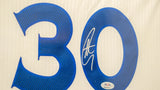 Stephen Curry Signed Jersey Custom Framed PSA Golden State Warriors Autographed