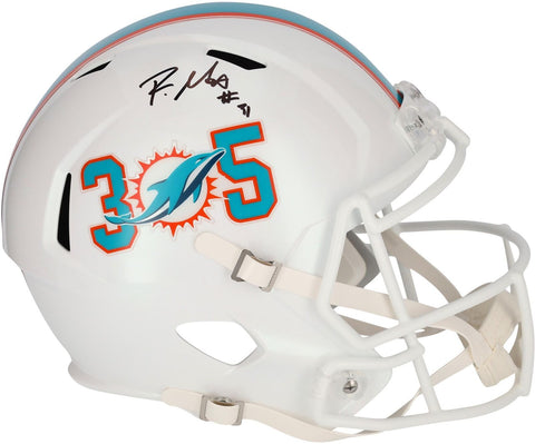 Raheem Mostert Miami Dolphins Autographed Riddell 305 Speed Replica Helmet