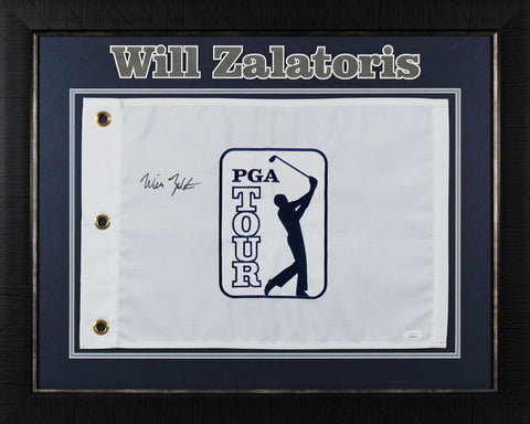 Will Zalatoris Authentic Signed & Framed PGA TOUR Pin Flag JSA #AN43954