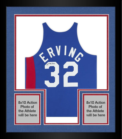FRMD Julius Erving New Jersey Nets Signed Mitchell & Ness Blue Authentic Jersey