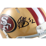 Patrick Willis NaVorro Bowman Signed San Francisco 49ers Mini Helmet BAS 55285