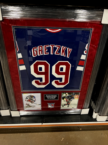 Wayne Gretzky Signed Autographed NY Rangers Jersey Framed to 32x40 Upper Deck