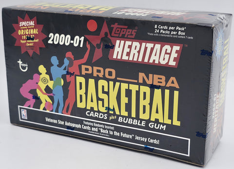 Autographed 2000-01 Topps Heritage Basketball Hobby Box (Sealed) SKU #243422