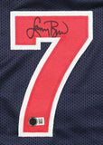 Larry Bird Signed 1992 Team USA Blue Jersey (Beckett) Boston Celtics Superstar