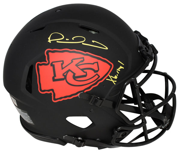 PATRICK MAHOMES XAVIER WORTHY SIGNED KANSAS CITY CHIEFS ECLIPSE AUTHENTIC HELMET