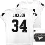 RAIDERS BO JACKSON AUTOGRAPHED WHITE PRO CUT JERSEY BECKETT WITNESS 226322