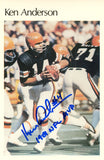 Ken Anderson Autographed Bengals Mini Poster 4/50 NFL MVP BAS 46147