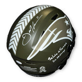 Julian Edelman Signed Autographed Authentic Flex STS Helmet w/ Inscriptions JSA