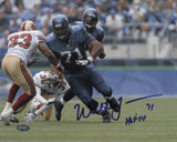 Walter Jones Autographed 8x10 Photo Seattle Seahawks "HOF 14" MCS Holo #63290