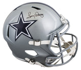 Cowboys Tony Dorsett Signed Full Size Speed Rep Helmet W/ Case BAS Witnessed 3