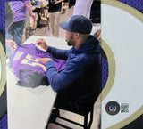 Terrell Suggs Autographed Purple Custom Jersey Baltimore Ravens Beckett