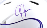 Justin Jefferson Signed Vikings F/S Alt 2024 Speed Authentic Helmet - Beckett W
