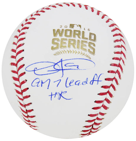 Dexter Fowler Signed Rawlings 2016 World Series Baseball w/Gm 7 HR- (SS COA)