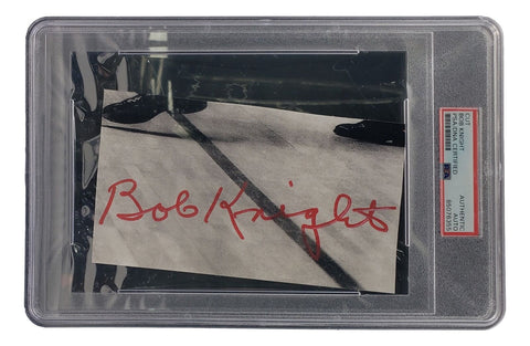 Coach Bob Knight Signed Slabbed Indiana Hoosiers Cut Signature PSA/DNA 85076355