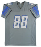 T.J. Hockenson Authentic Signed Grey Pro Style Jersey Autographed BAS Witnessed