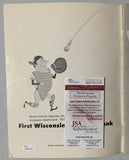 Braves Henry HANK AARON Signed 1955 Official Milw Yearbook Program Magazine JSA