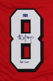 Steve Young Signed San Francisco Custom Red Jersey with "HOF 2005" Insc