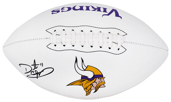 Daunte Culpepper Signed Vikings Logo Franklin White Football - (SCHWARTZ COA)