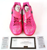 Kevin Durant Autographed Nike Zoom KD IV Pinkfire II Shoes Sz 10 Panini COA