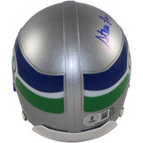 Steve Largent Autographed Seattle Seahawks Mini Helmet VSR4 HOF Beckett 54760