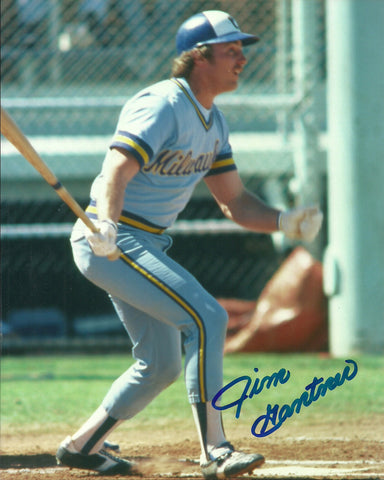 1976-92 Milwaukee Brewers JIM GANTNER Signed 8x10 Photo #5 AUTO World Series