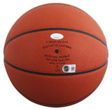 Lakers Magic Johnson & Kareem Abdul-Jabbar Signed Basketball BAS Wit #5W053811