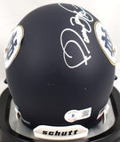 Jerome Bettis Autographed Notre Dame Schutt Blue Alt. Mini Helmet-Beckett W Holo