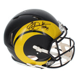 Eric Dickerson Autographed "HOF 99" Rams Black Rivalries Helmet Beckett