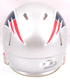 Christian Gonzalez Autographed Patriots Speed Mini Helmet - Beckett W Hologram