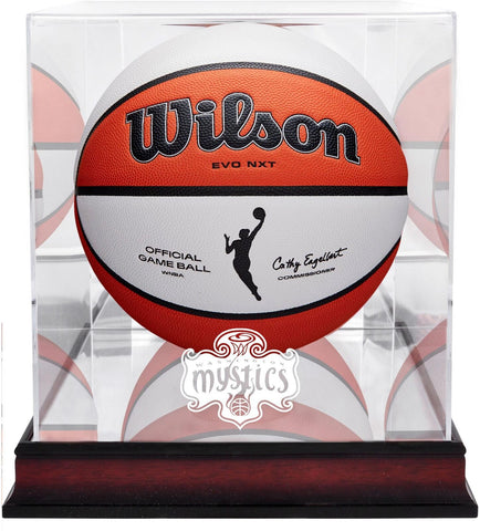 Washington Mystics Mahogany Basketball Display Case
