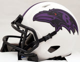 PATRICK QUEEN AUTOGRAPHED RAVENS LUNAR ECLIPSE WHITE MINI HELMET BECKETT 191550