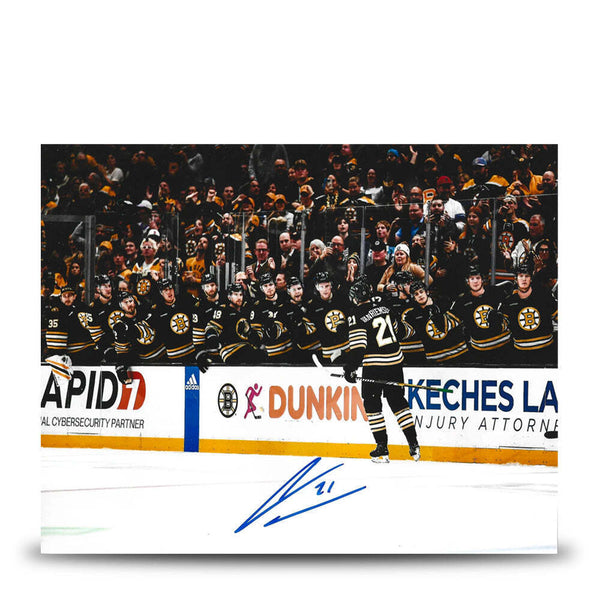 James Van Riemsdyk Goal Autographed Boston Bruins 11x14 Photo JSA PSA Pass