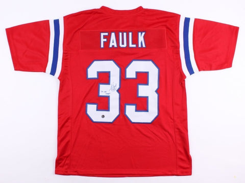 Kevin Faulk Signed New England Patriots Jersey (PSA / DNA) 3x SB Champion