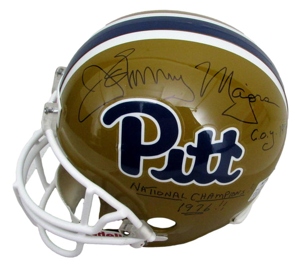 Johnny Majors CHOF Signed/Inscr Full Size Replica Football Helmet Pitt 213076