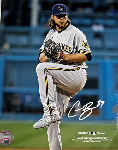 Brewers 2021 CY Young Pitcher CORBIN BURNES Signed 8x10 Photo #20 AUTO -