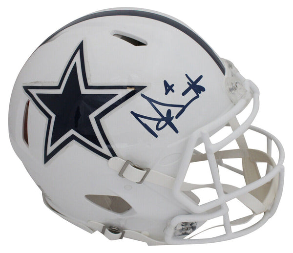 Dak Prescott Autographed Dallas Cowboys 22 Alt Authentic Helmet Beckett 39763