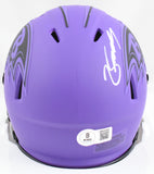 Zay Flowers Autographed Ravens Rave Speed Mini Helmet - Beckett W Holo