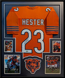 FRAMED DEVIN HESTER AUTOGRAPHED SIGNED CHICAGO BEARS JERSEY JSA COA