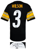 Russell Wilson Signed Steelers Nike Black Replica Football Jersey (FANATICS COA)
