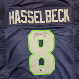MATT HASSELBECK AUTOGRAPHED SIGNED PRO STYLE CUSTOM JERSEY BECKETT COA